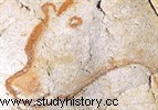 ホラアナグマに面した先史時代の男性 