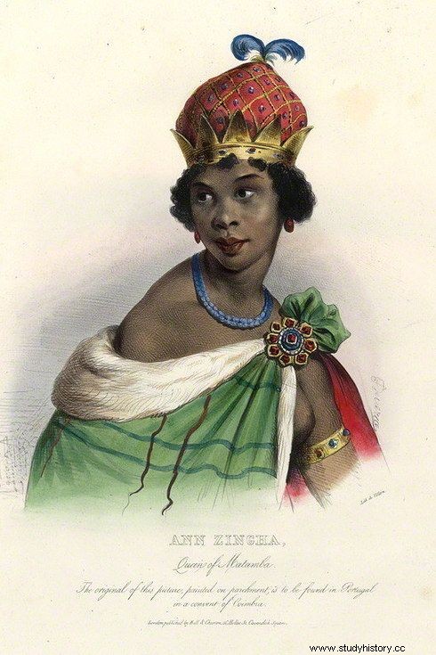 앙골라를  발명 한 전사 여왕 응골라 은징가(Ngola Nzinga) 