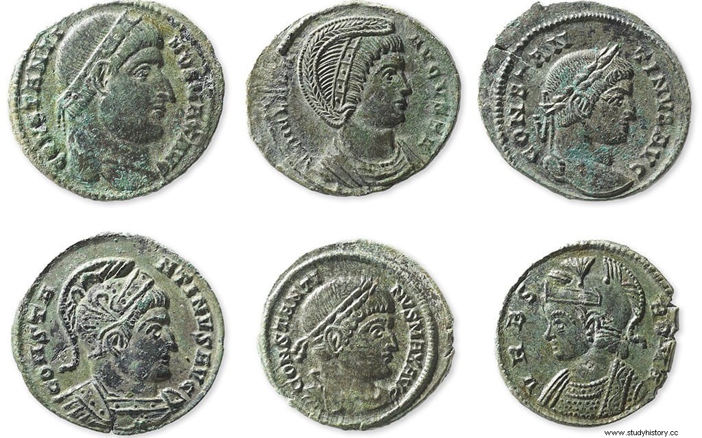 スイスで発見されたコンスタンティヌス大帝時代のローマ硬貨の珍しい宝庫 