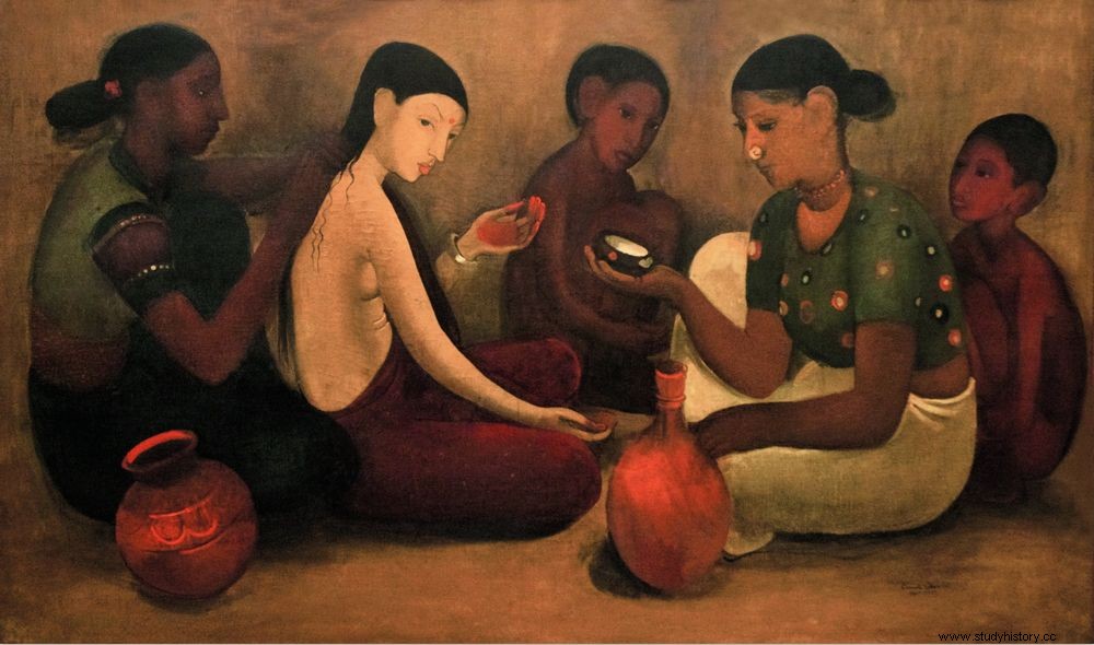 암리타 셰르 길(Amrita Sher-Gil), 이중 뿌리를 가진 화가 
