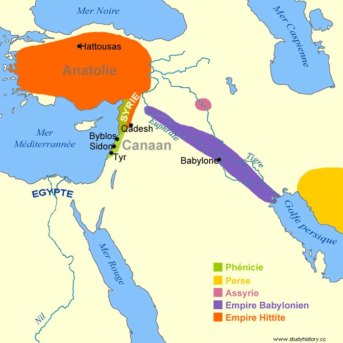 紀元前2000年から紀元前1200年まで。 J.-C.:バビロニア帝国とヒッタイト帝国 
