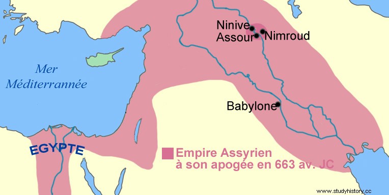 紀元前883年から紀元前627年まで。西暦:アッシリア帝国 