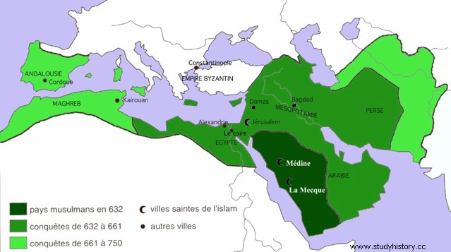 634年から790年まで：イスラム帝国 