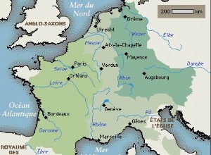 Верденский договор (843 г.):разделение Каролингской империи. 