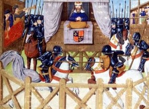 Tournaments and jousting of knights in the Middle Ages 