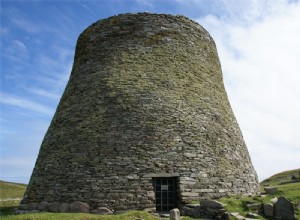 The Broch of Mousa, a prehistoric tower mentioned twice in the Viking sagas 