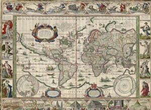 Подробная карта Старого Света 1635 года. 