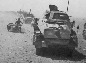 A German reconnaissance unit sweeps… everything in front of it 